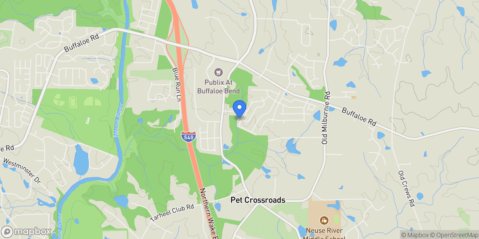 Map showing 7316 Birchshire Drive , Raleigh, NC 27616, Raleigh, North Carolina, United States.