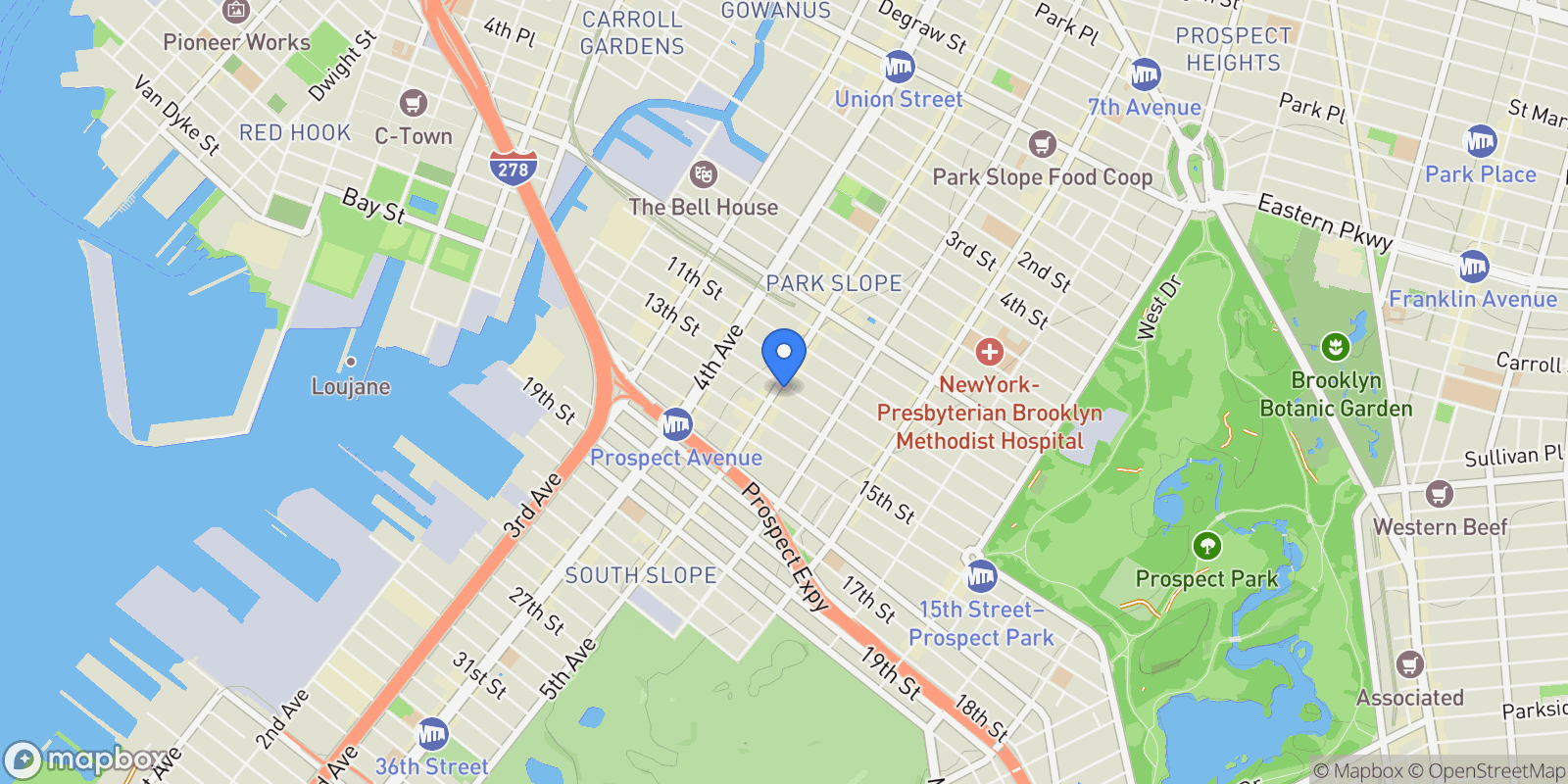 Map showing 5 ONE 5, 515 5TH AVE, New York, New York, United States.