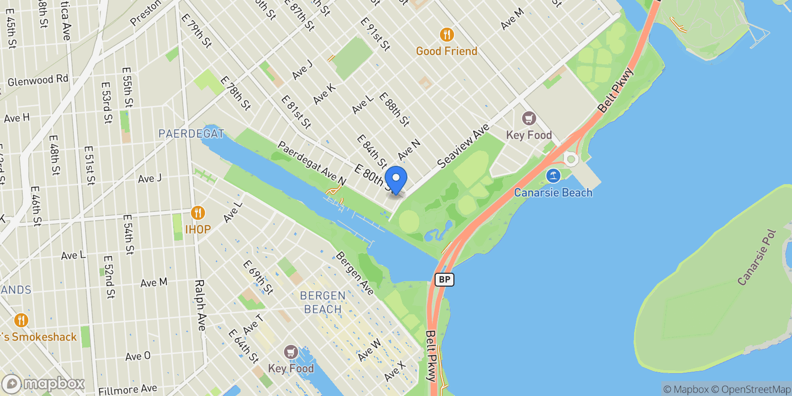 Map showing 7937 SEAVIEW AVE, New York, New York, United States.
