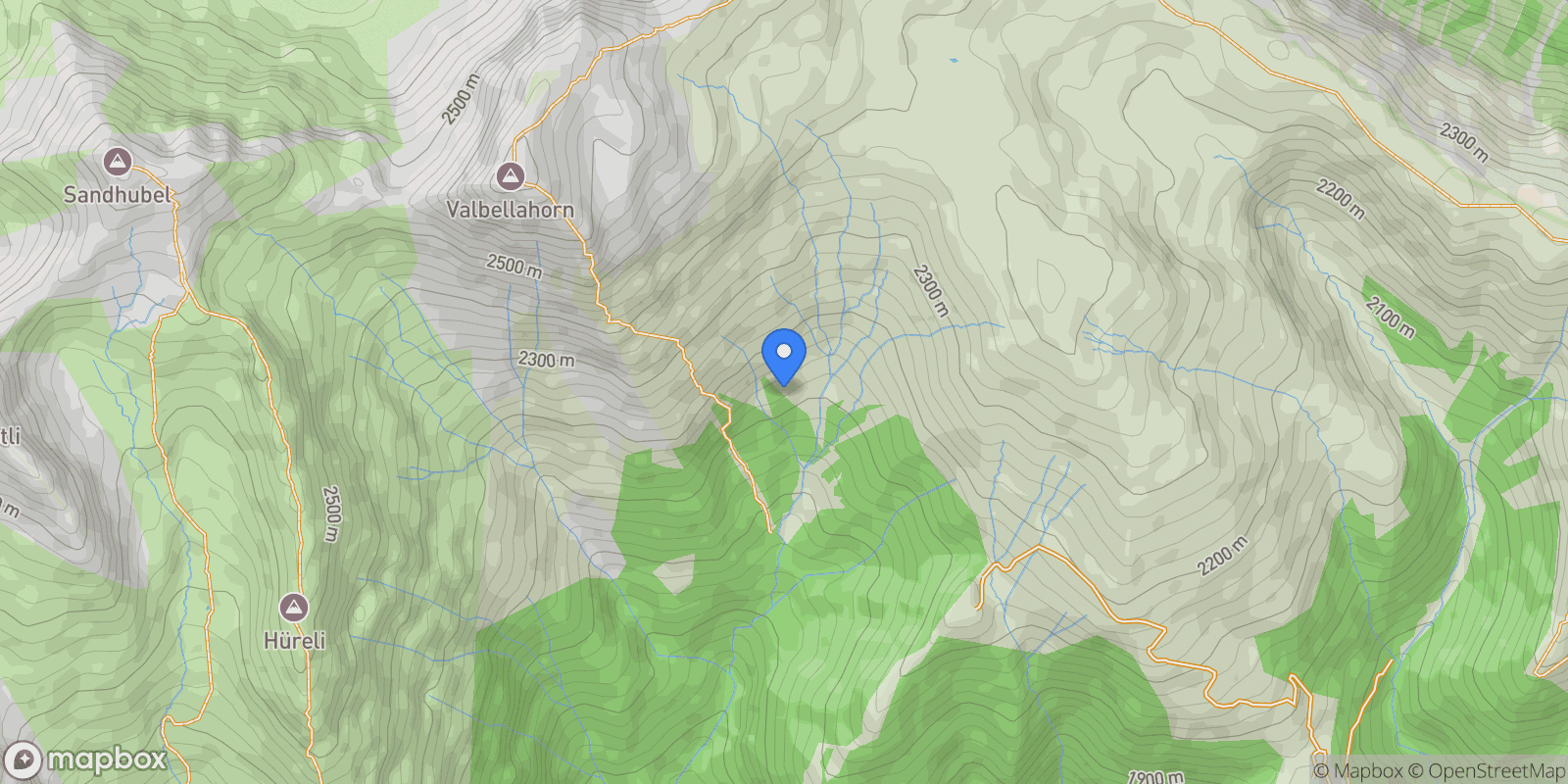 Map showing Wiesen, Grisons, Switzerland.