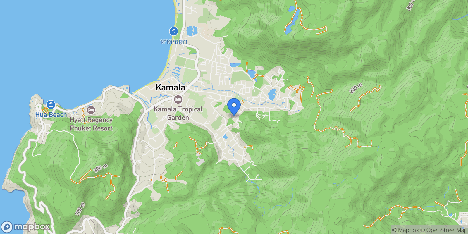 Map showing 68/10, M. 5, Kammala - Patong Rd, กมลา อำเภอกะทู้ ภูเก็ต 83120, Thailand, Kamala, Phuket, Thailand.