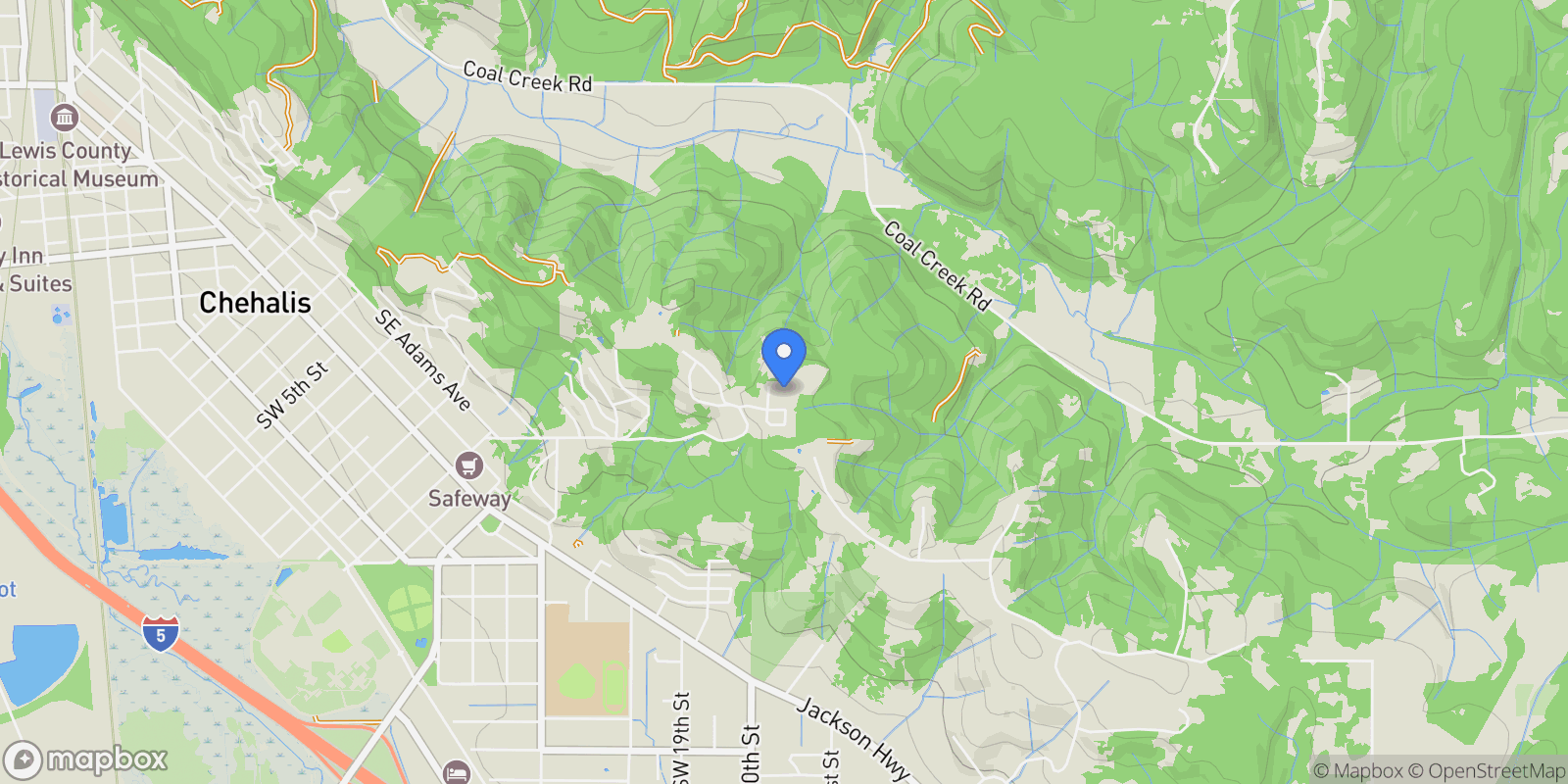 Map showing 270 SE Valley View Way, Chehalis, WA 98532, Chehalis, Washington, United States.