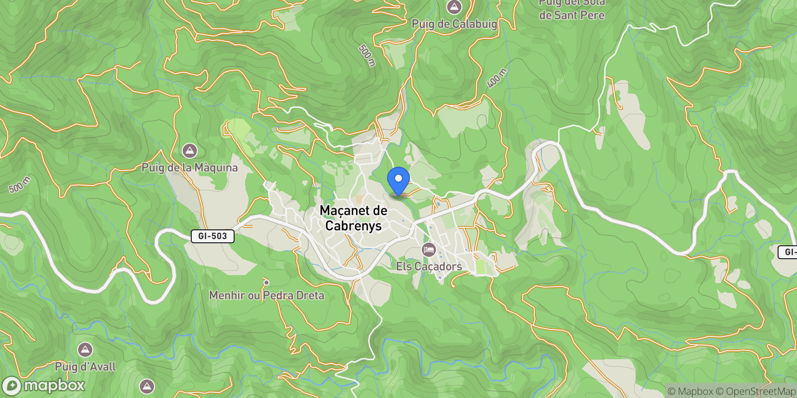 Map showing 17720 Maçanet de Cabrenys, Girona, Spain, Macanet de Cabrenys, Catalonia, Spain.