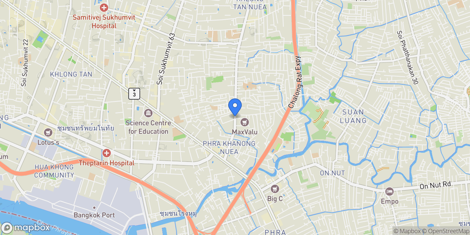 Map showing Sukhumvit 71 Rd, Khwaeng Phra Khanong Nuea, Watthana, Krung Thep Maha Nakhon, Thailand, Phra Khanong Nuea, Bangkok, Thailand.