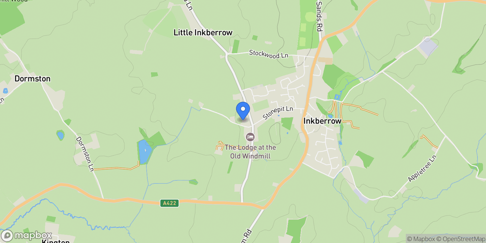 Map showing Broadclose Lane, Inkberrow, Worcester, Worcestershire, Inkberrow, England, United Kingdom.