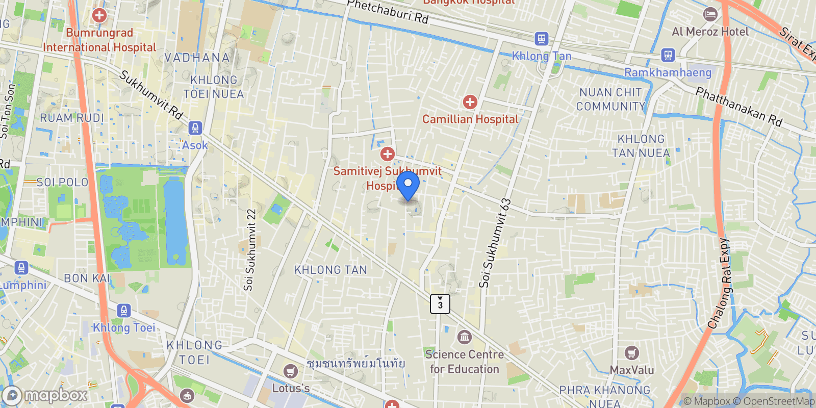 Map showing 100/1-282 Soi Sukhumvit 53, Khwaeng Khlong Tan Nuea, Watthana, Krung Thep Maha Nakhon 10110, Thailand, Bangkok, Krung Thep Maha Nakhon, Thailand.