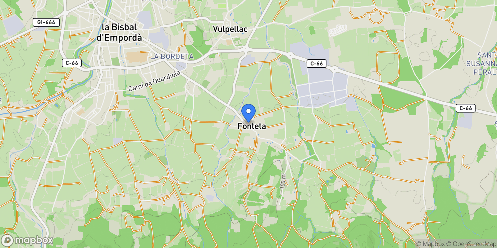 Map showing 17110 Fonteta, Girona, Spain, Forallac, Catalonia, Spain.
