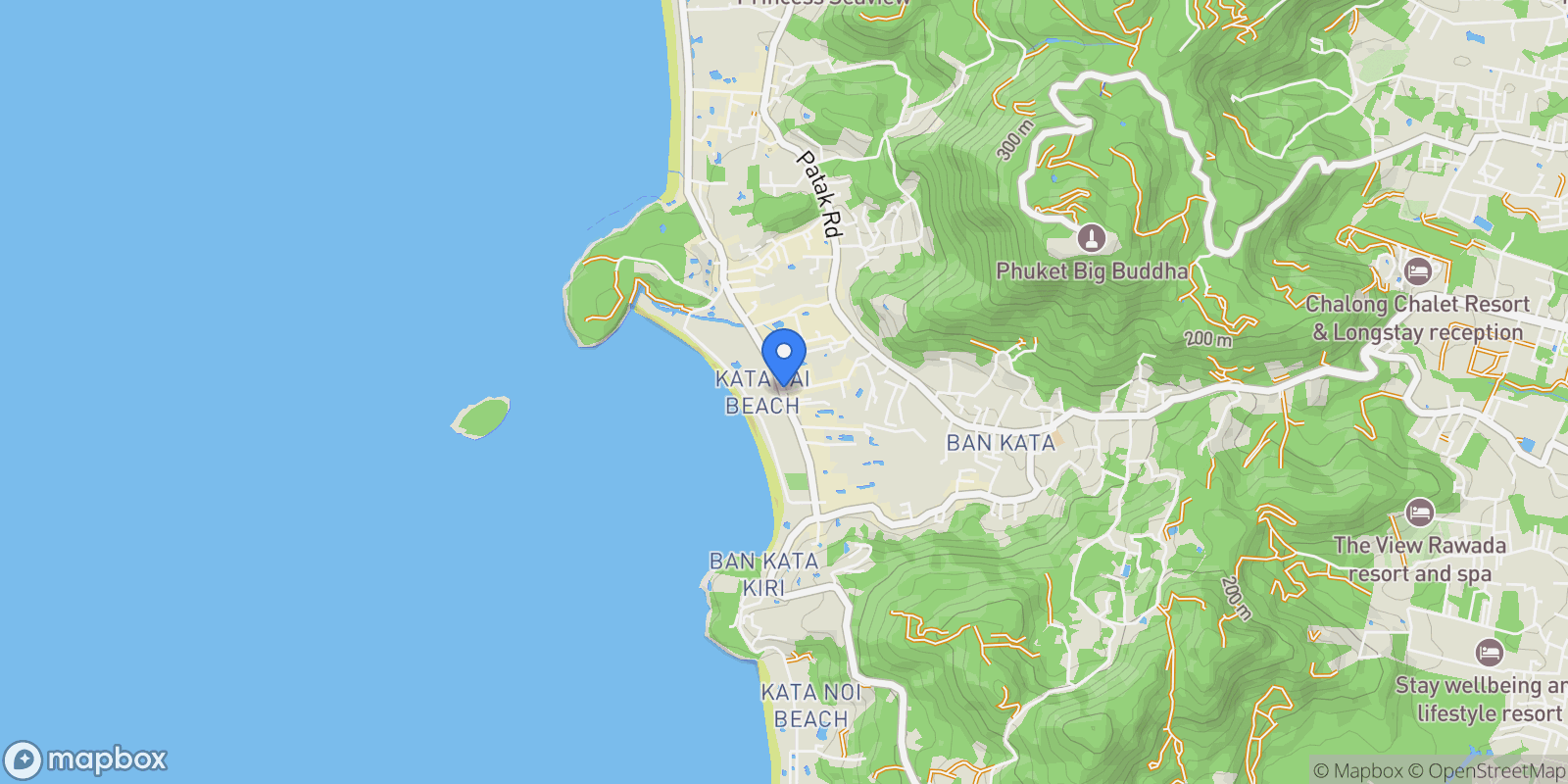 Map showing R7CX+CPG, Thanon Kata, Tambon Karon, Amphoe Mueang Phuket, Chang Wat Phuket 83100, Thailand, Karon, Phuket, Thailand.