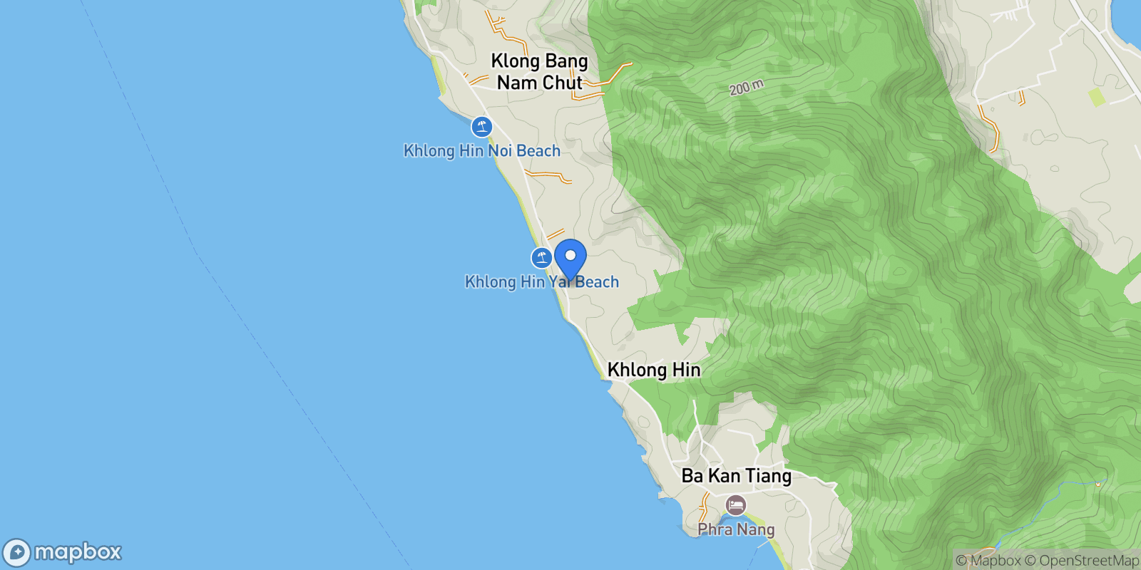 Map showing Koh Lanta,, Ko Lanta Yai, Krabi, Thailand.