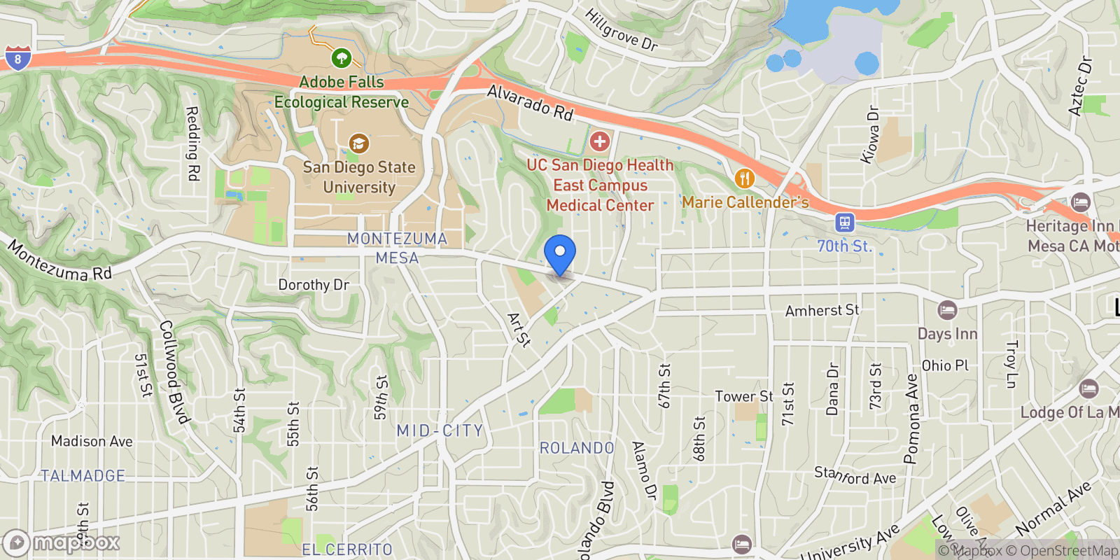 Map showing 4941 Gary St., San Diego, California, United States.