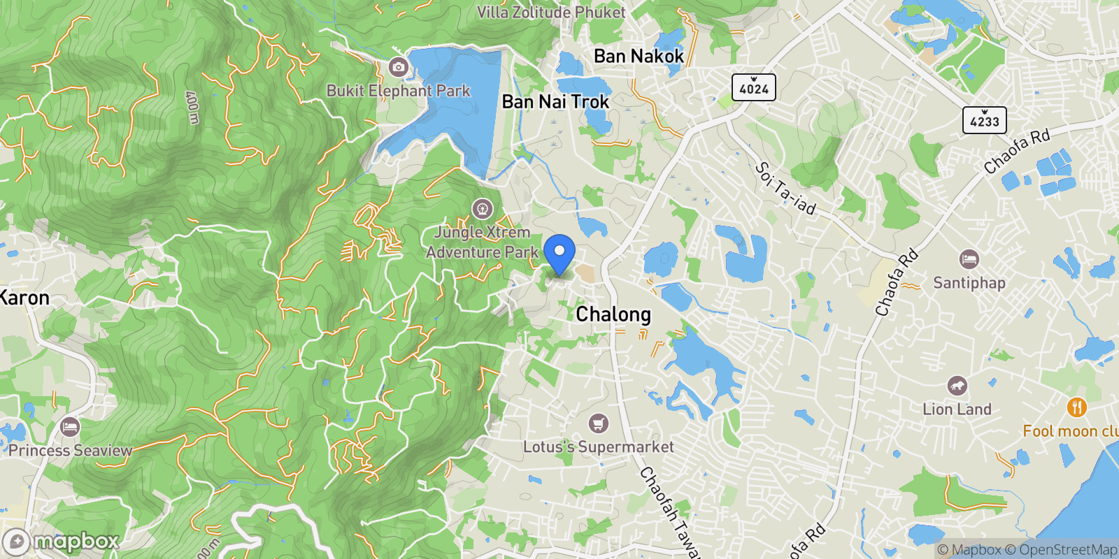 Map showing Phuket,, Chalong, Phuket, Thailand.