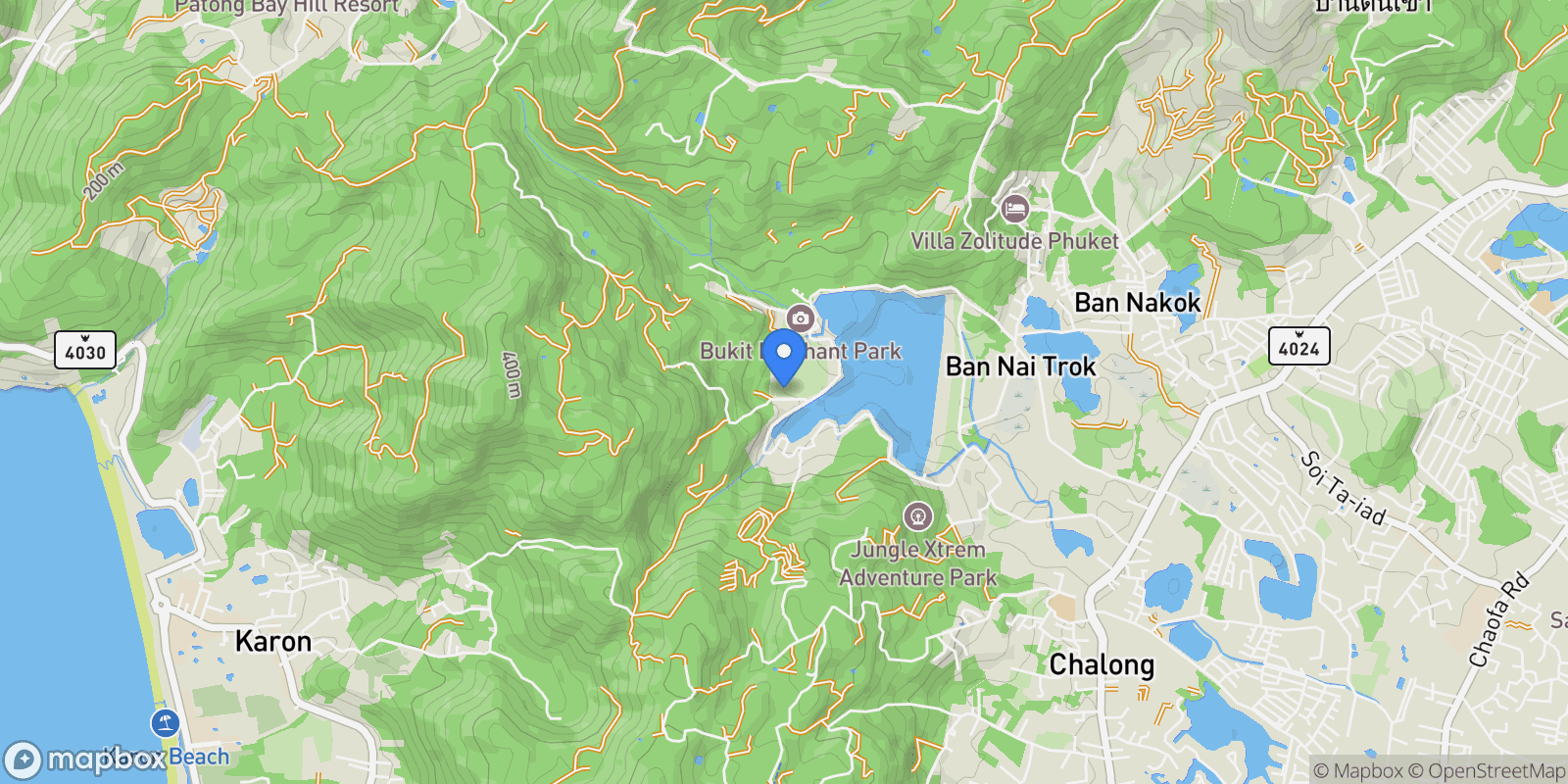 Map showing Phuket,, Chalong, Phuket, Thailand.