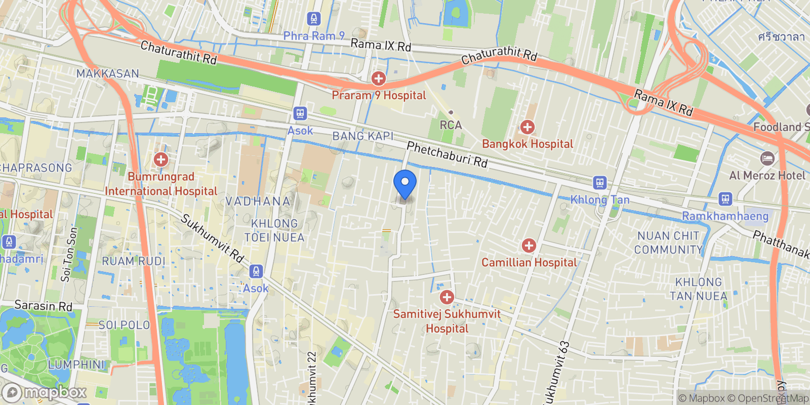 Map showing Bangkok,, Bangkok, Bangkok, Thailand.