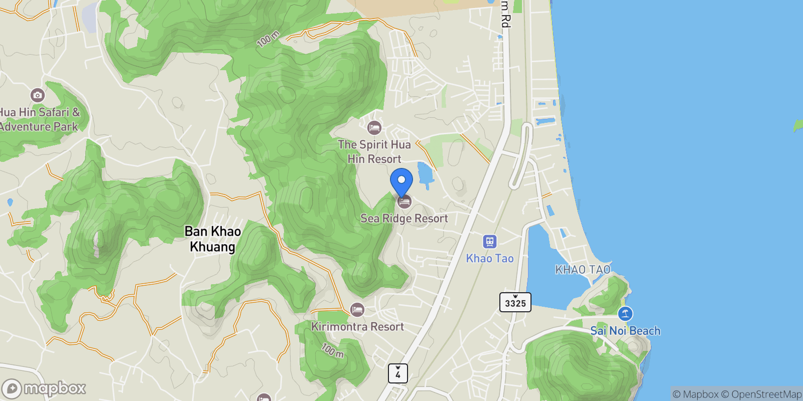 Map showing Prachuap Khiri Khan,, Nong Kae, Tanintharyi Region, Thailand.