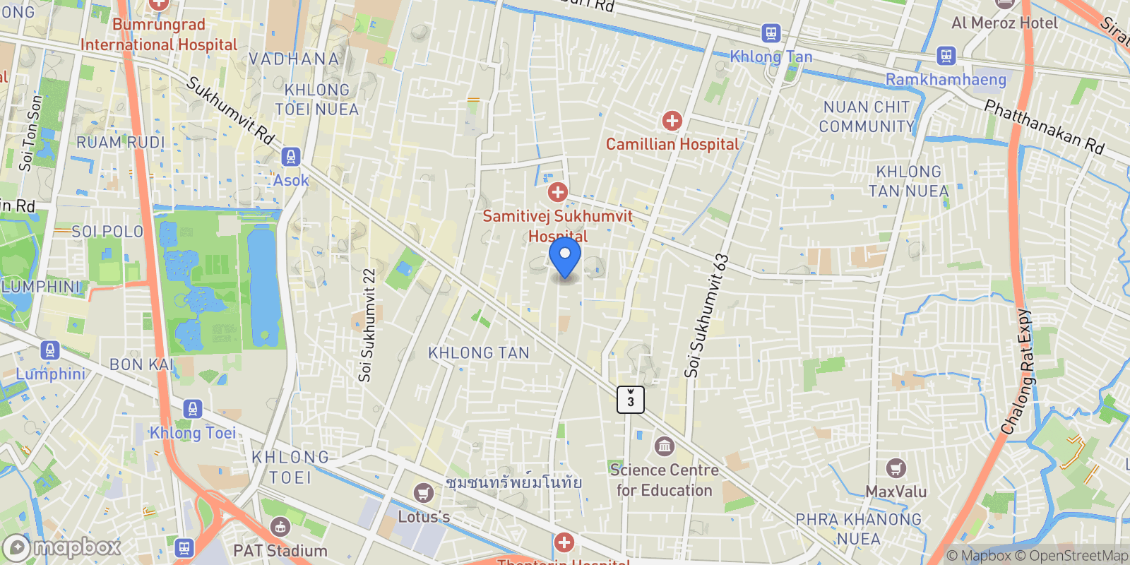 Map showing Bangkok,, Bangkok, Bangkok, Thailand.
