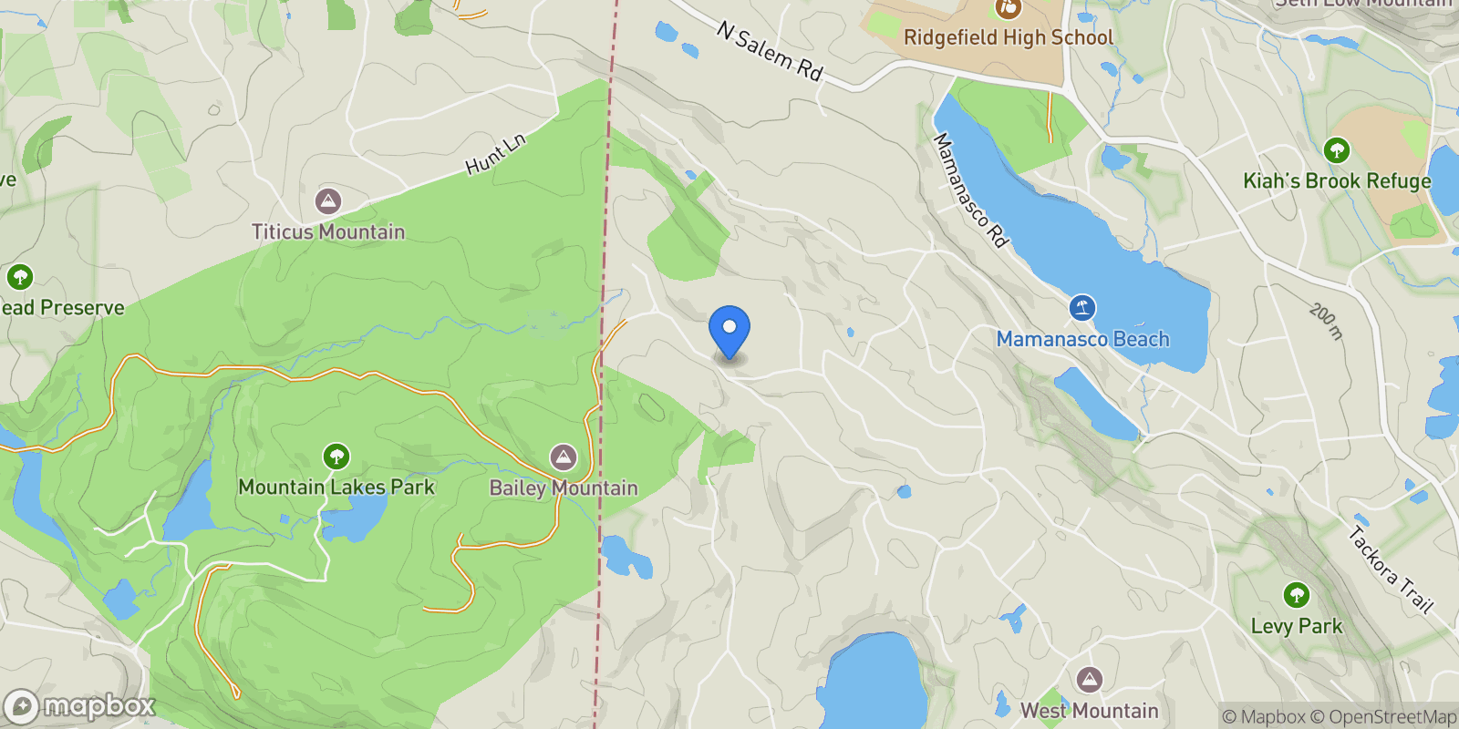 Map showing 550 Barrack Hill Road, Ridgefield, Connecticut, United States.