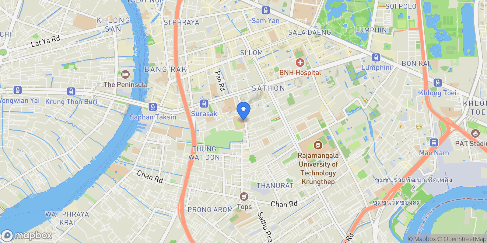 Map showing Bangkok,, Bangkok, Bangkok, Thailand.
