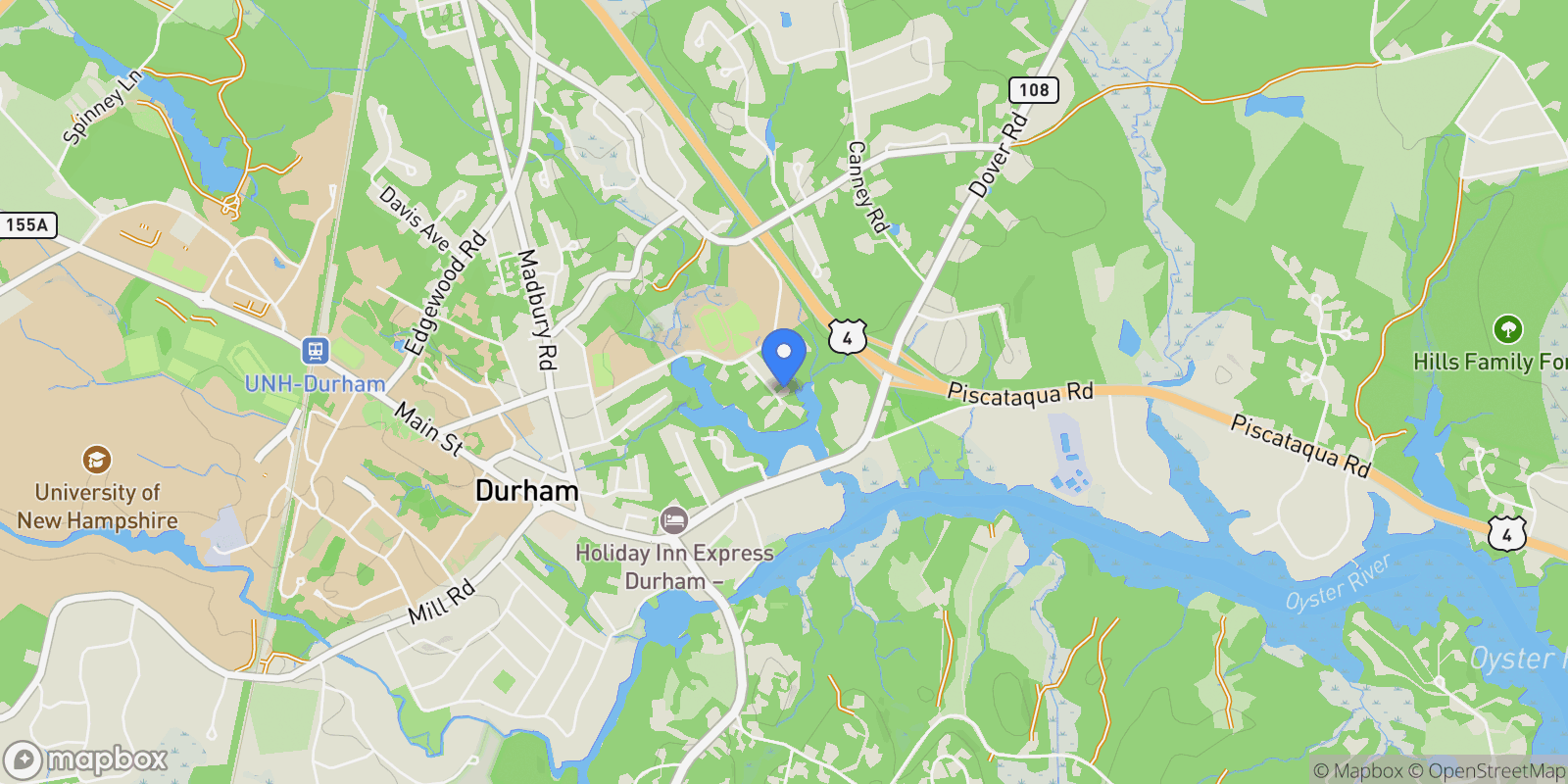 Map showing 7 Beards Landing, Durham, NH 03824, Durham, New Hampshire, United States.
