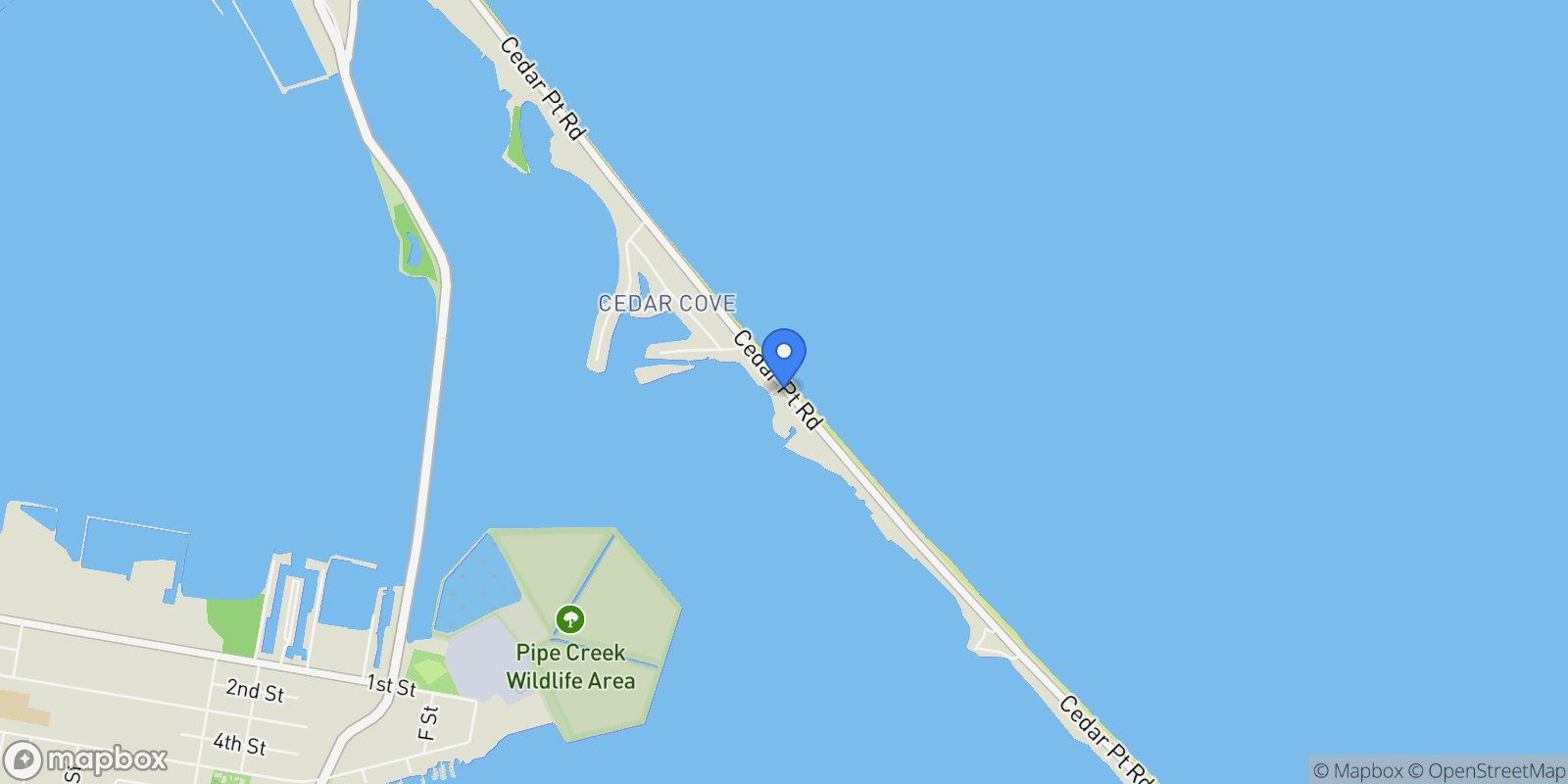 Map showing 1431 Cedar Point Road, Sandusky, OH 44870, Sandusky, Ohio, United States.