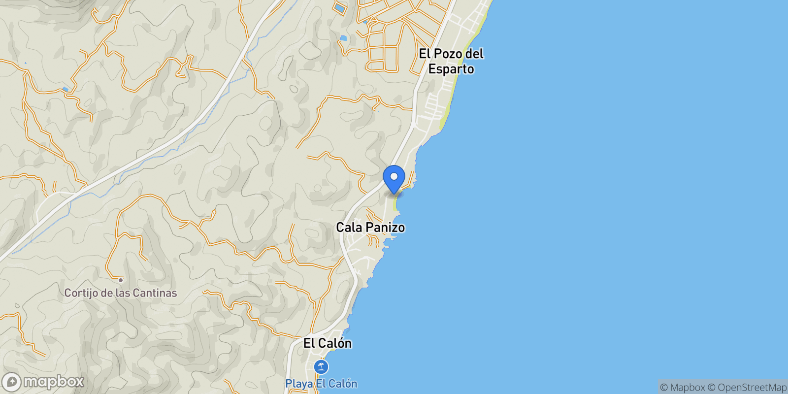 Map showing Palmito, Almería, Cuevas del Almanzora, Andalusia, Spain.