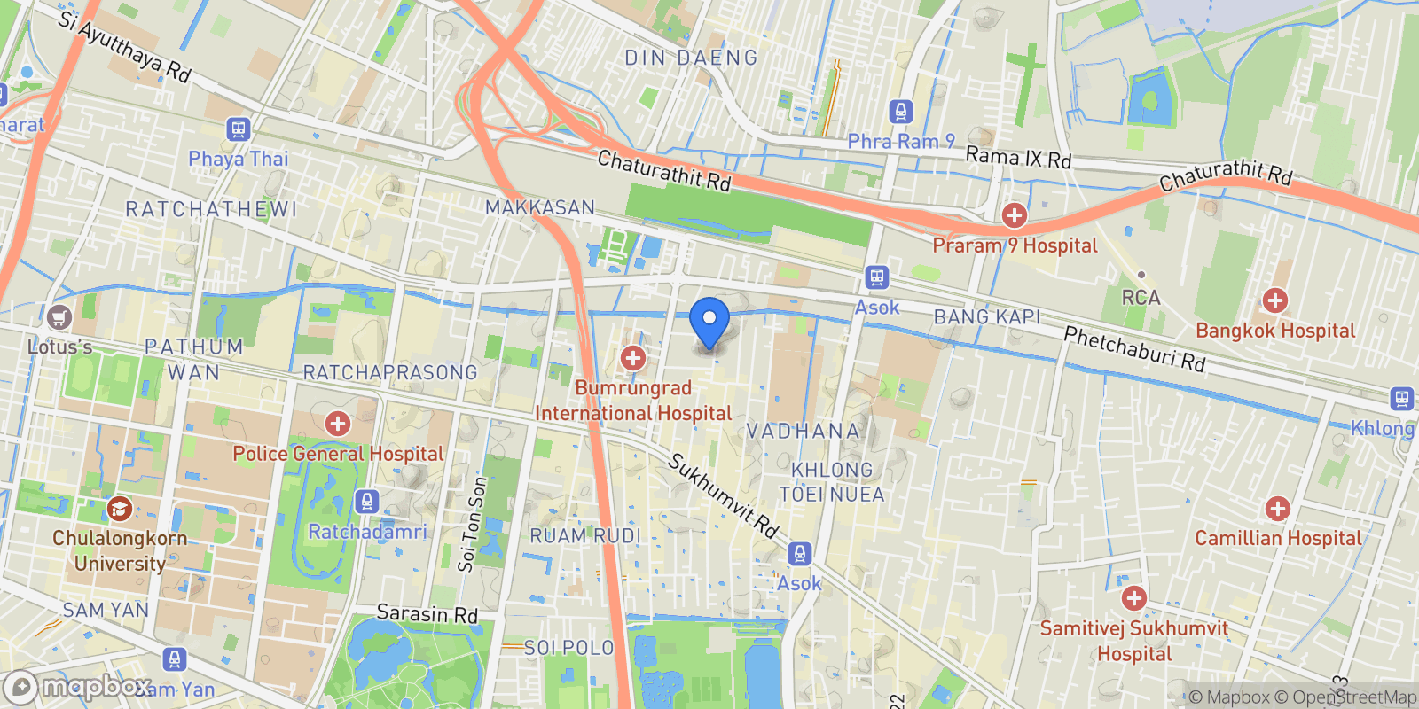 Map showing Bangkok,, Bangkok, Bangkok, Thailand.