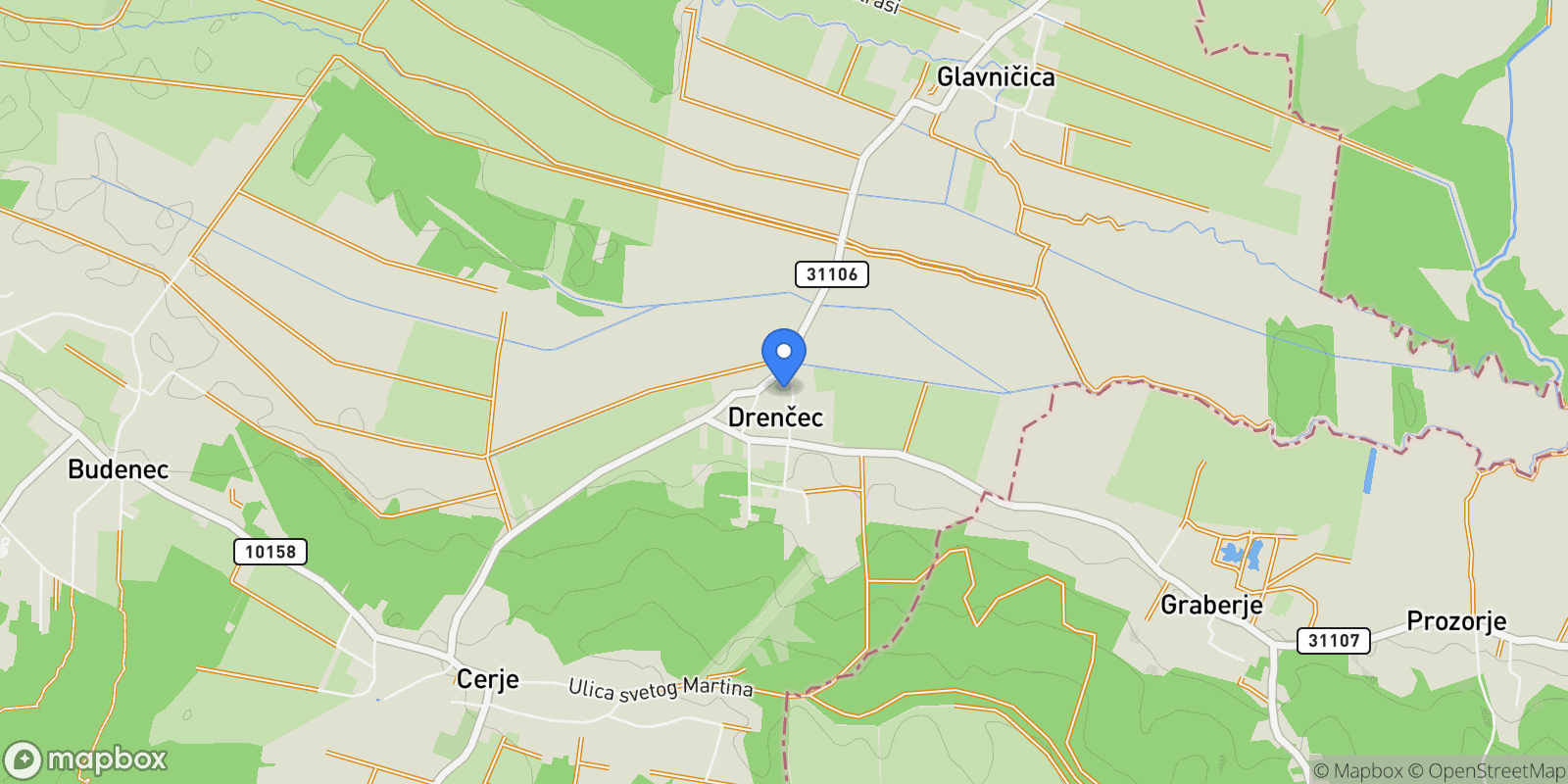 Map showing Drencec, City of Zagreb, Croatia.