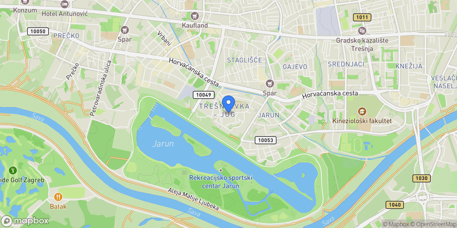 Map showing Mjesni odbor Jarun, Zagreb, City of Zagreb.