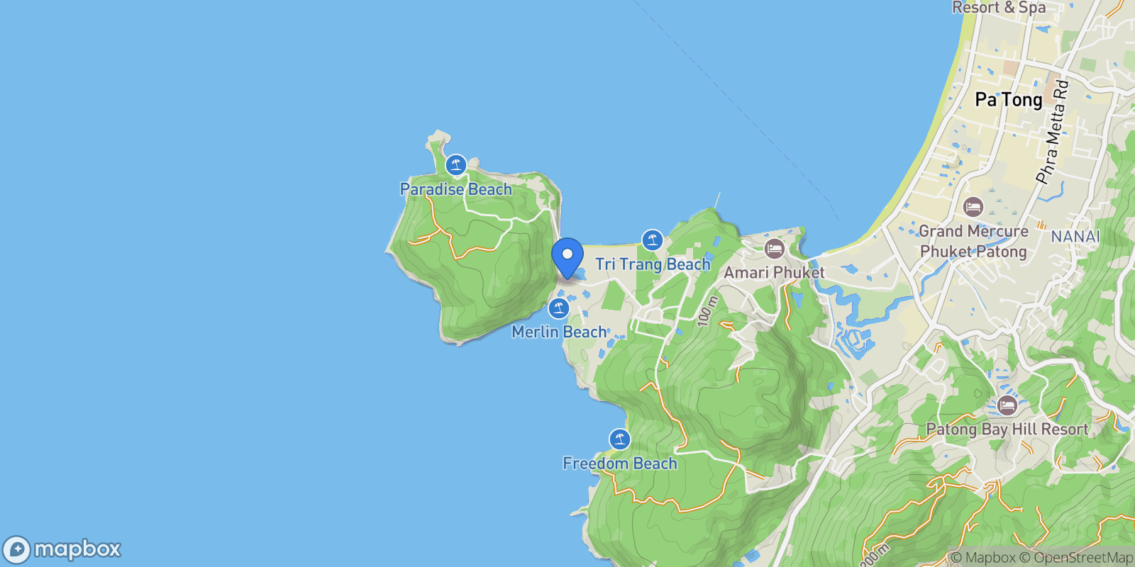 Map showing Phuket,, Pa Tong, Phuket, Thailand.