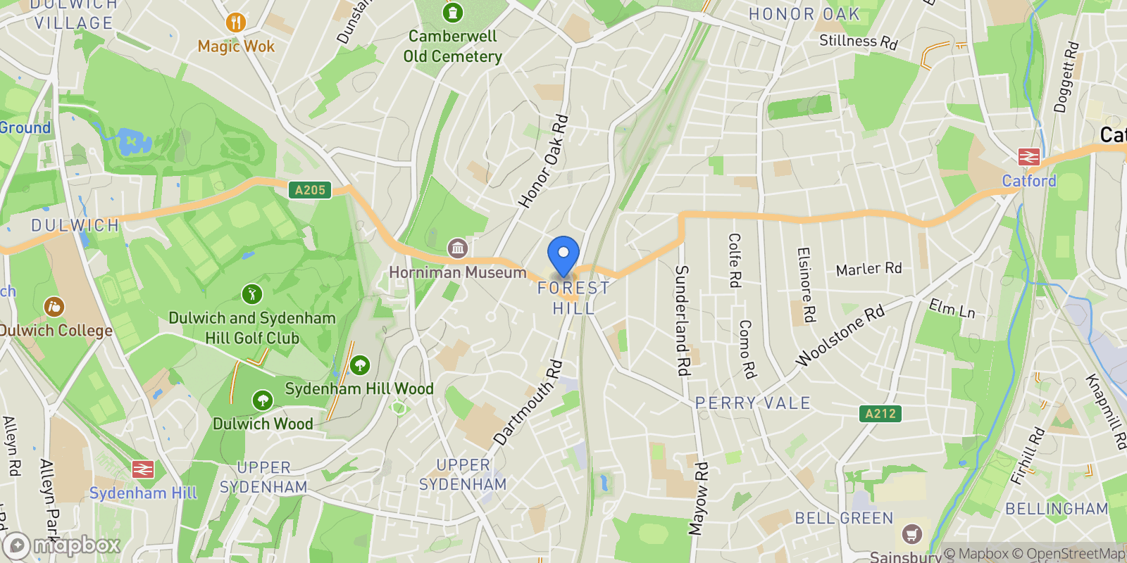 Map showing Havelock Walk, London, England, United Kingdom.
