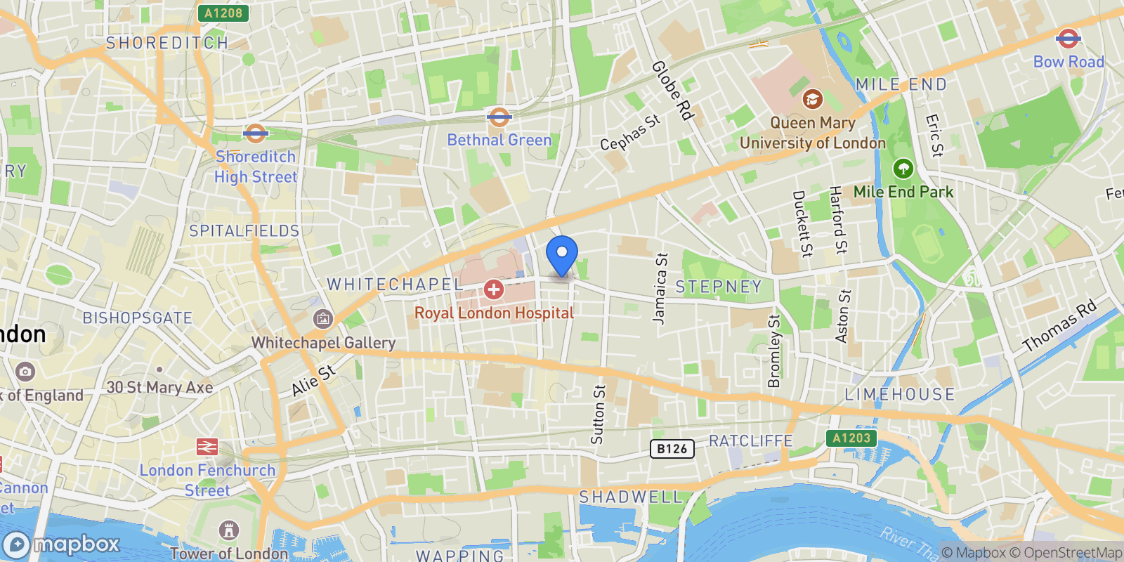 Map showing London, England, United Kingdom.