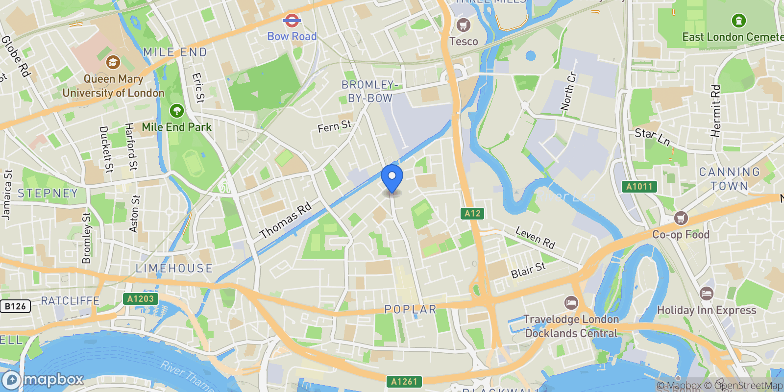 Map showing Morris Road, London, England, United Kingdom.