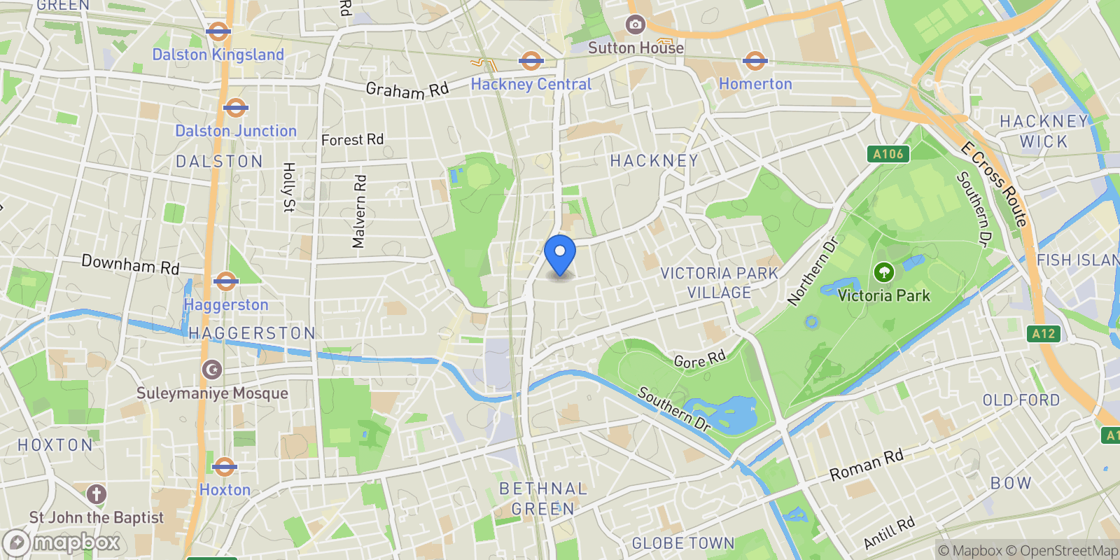 Map showing Tudor Road, London, England, United Kingdom.