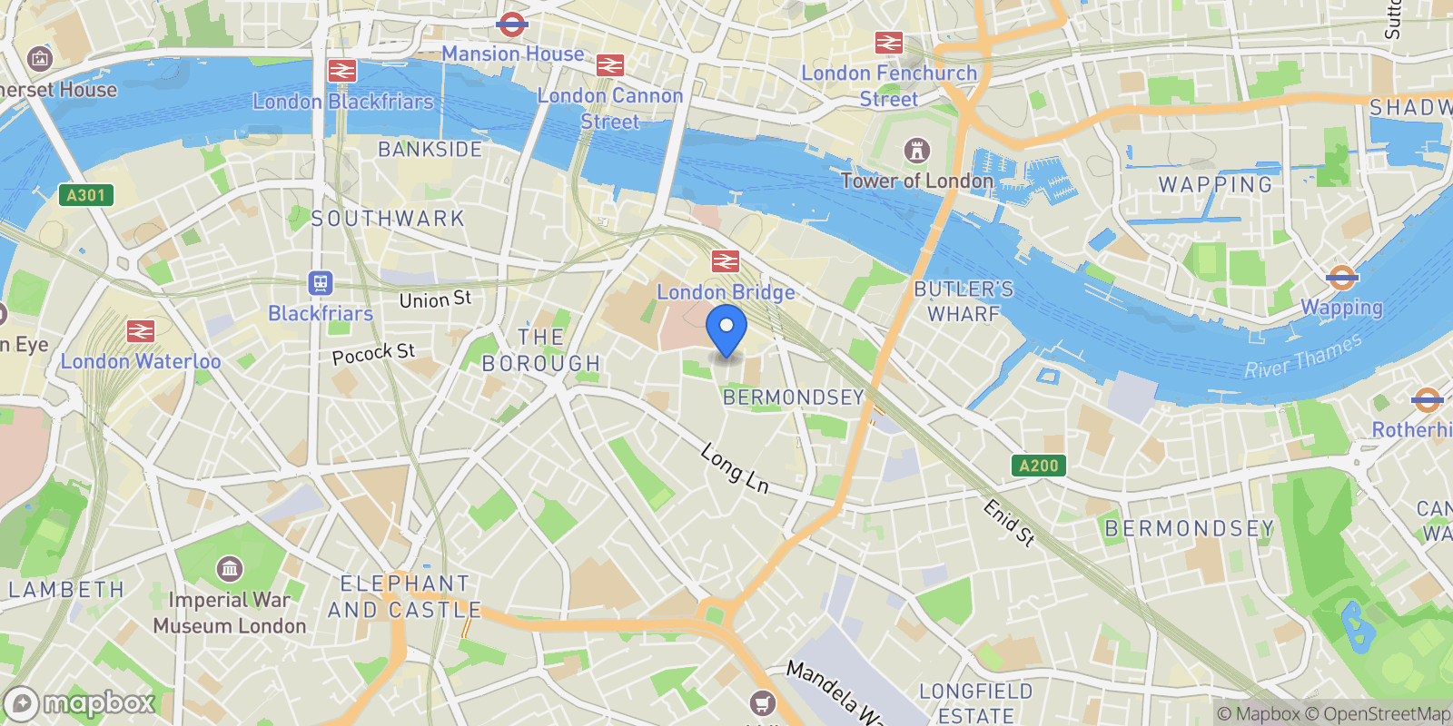 Map showing Ship and Mermaid Row, London, England, United Kingdom.