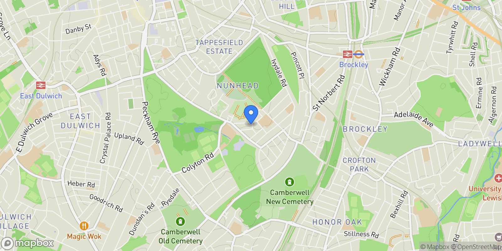 Map showing 17 Borland Road, London, England, United Kingdom.