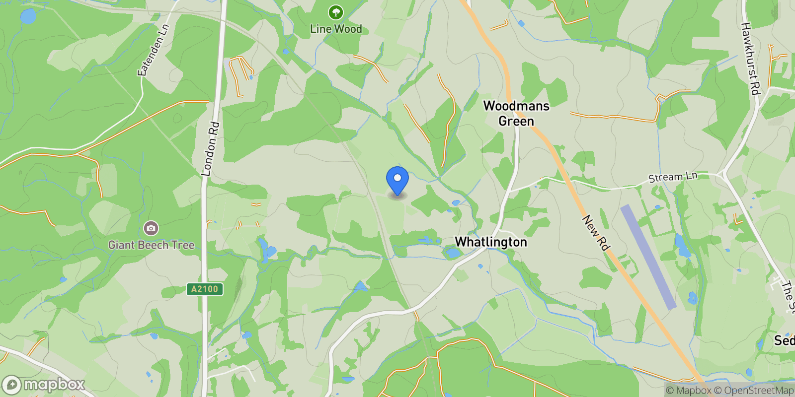 Map showing Mill Lane, Battle, England, United Kingdom.
