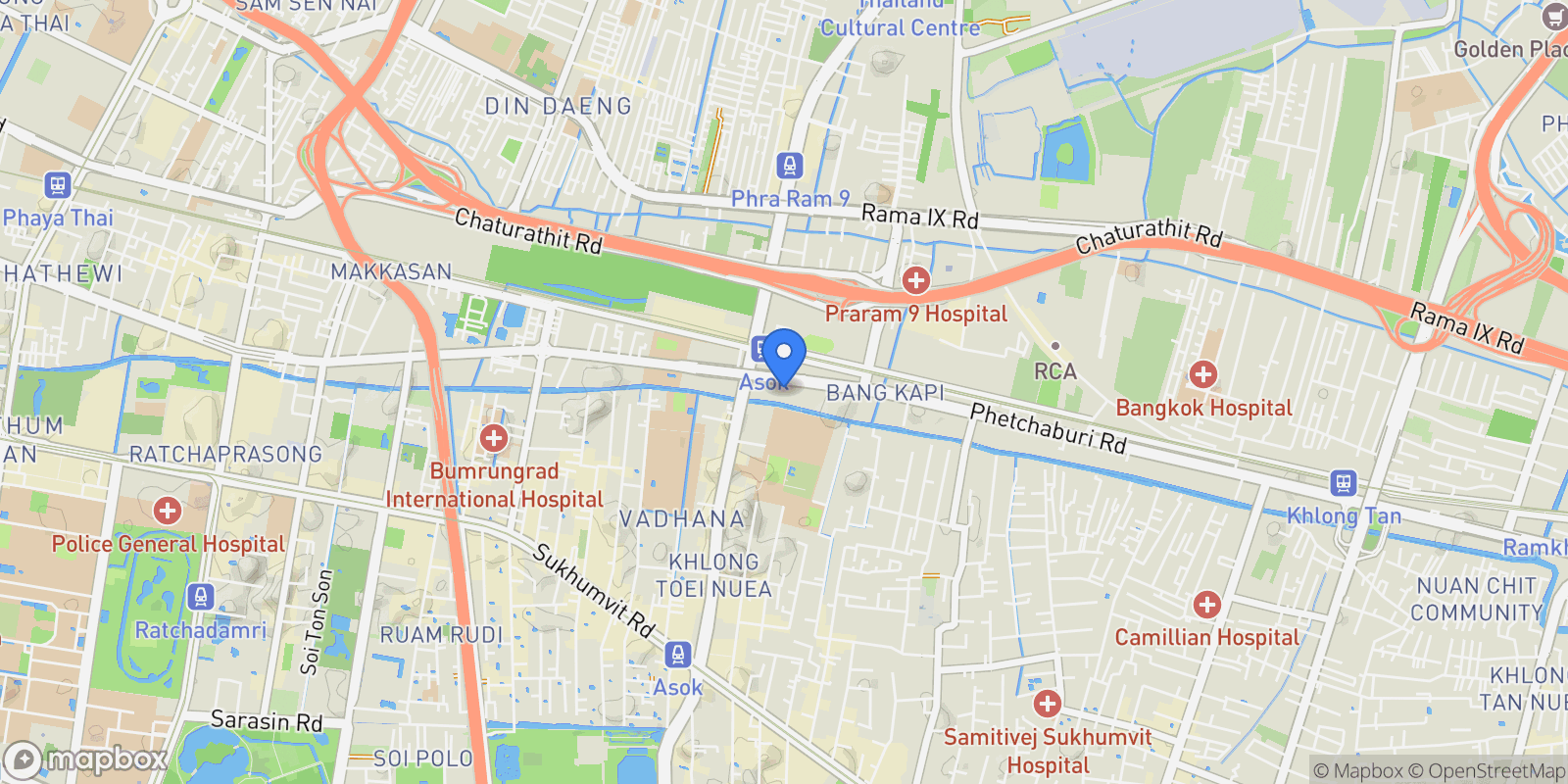 Map showing Bangkok,, Bangkok, Bangkok, Thailand.