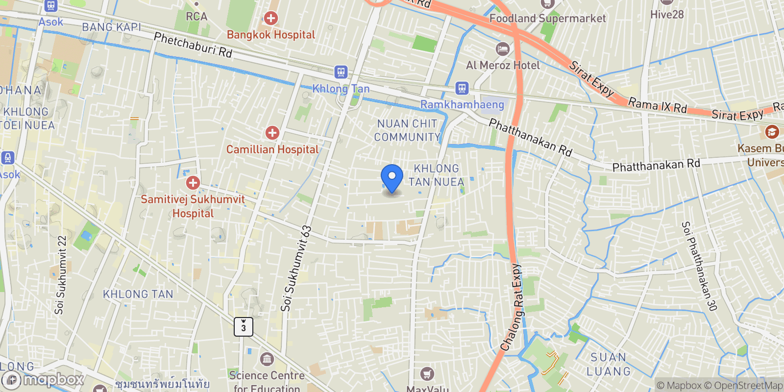 Map showing Bangkok,, Bangkok, Bangkok, Thailand.