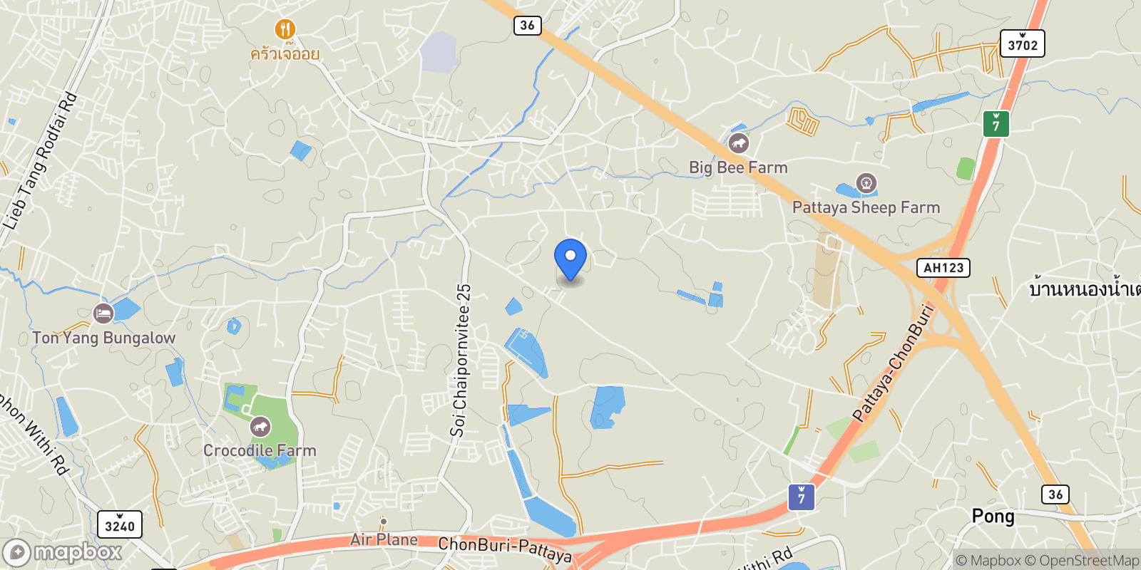 Map showing Chonburi,, Nong Pla Lai, Chon Buri, Thailand.