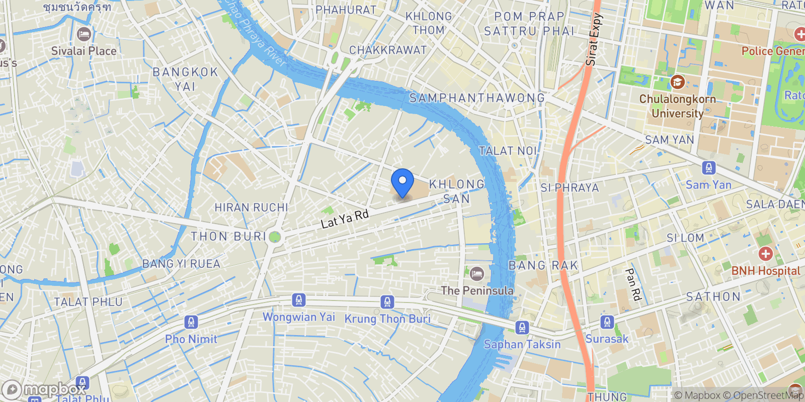Map showing Bangkok,, Bangkok, Bangkok, Thailand.