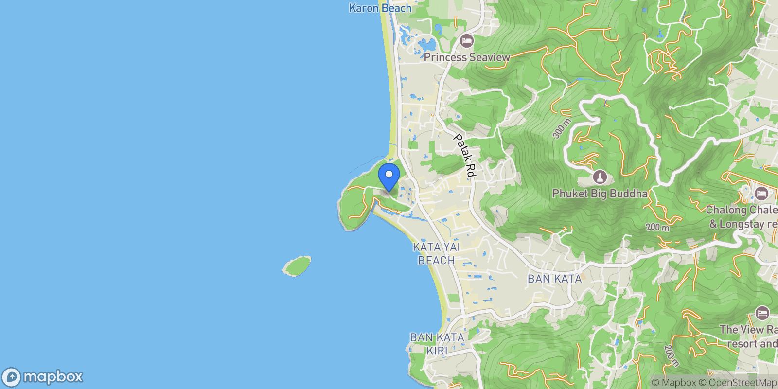 Map showing Phuket,, Karon, Phuket, Thailand.
