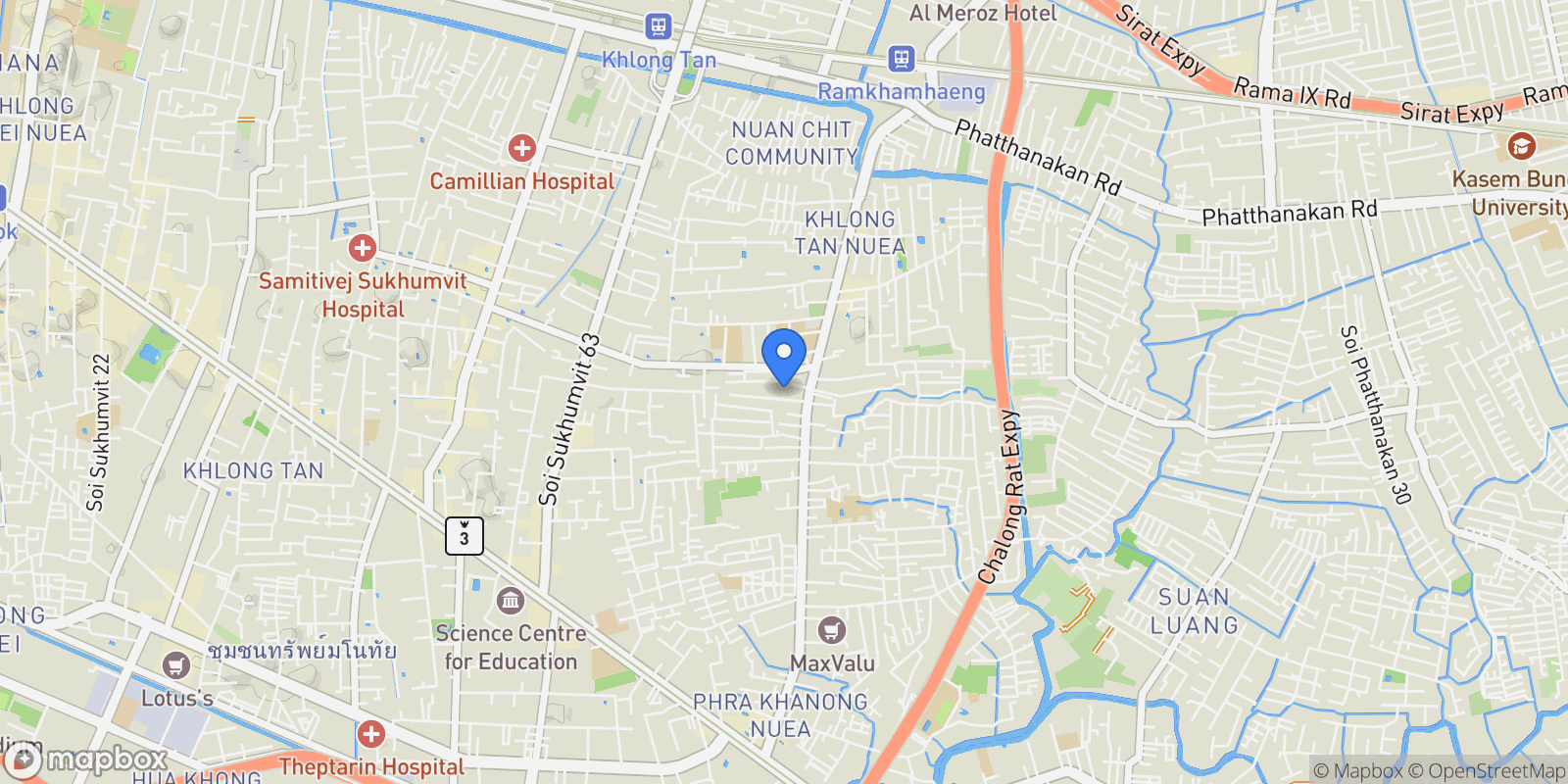 Map showing Bangkok,, Bangkok, Bangkok, Thailand.