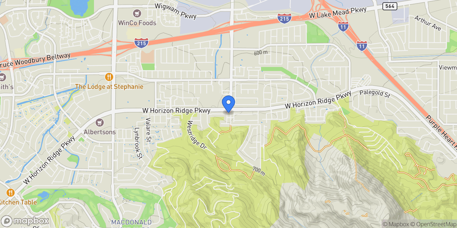 Map showing 210 Abbey Hill Street, Henderson, Nevada, United States.