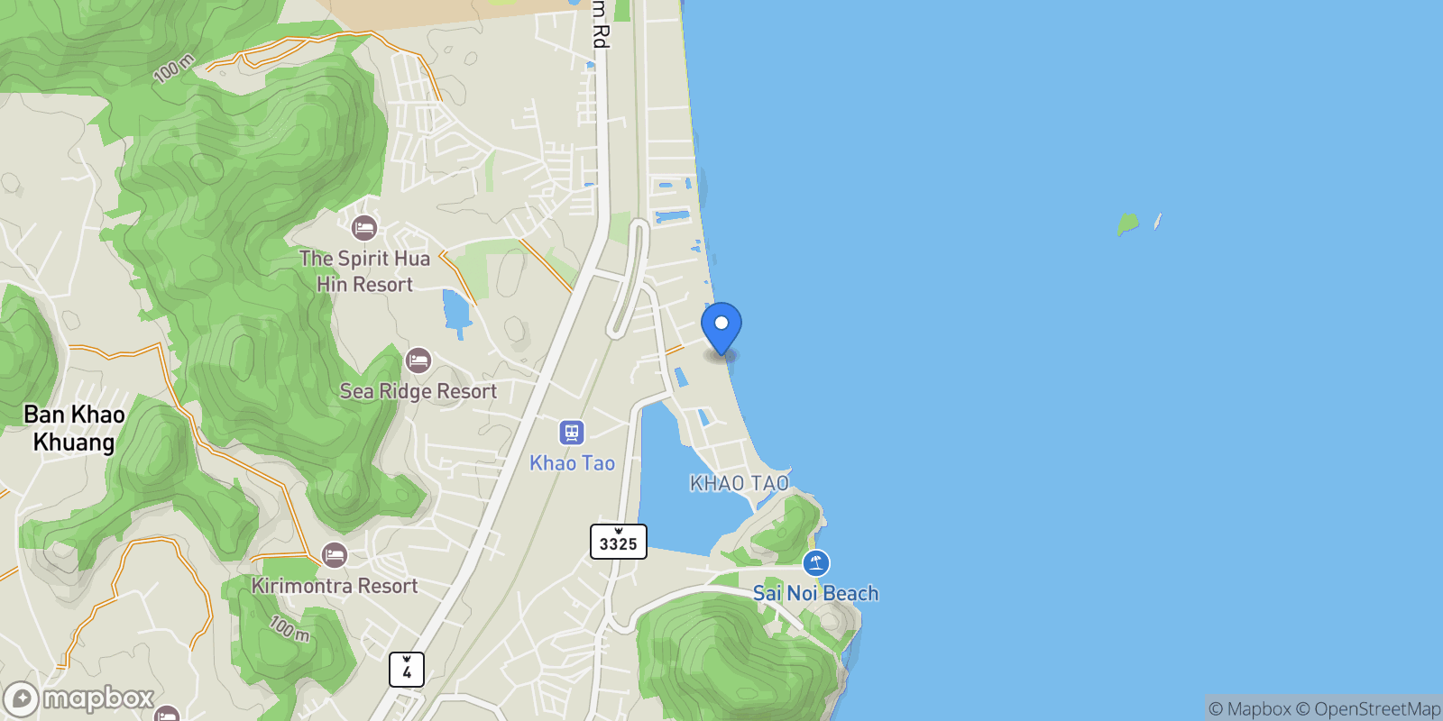 Map showing Prachuap Khiri Khan,, Nong Kae, Tanintharyi Region, Thailand.