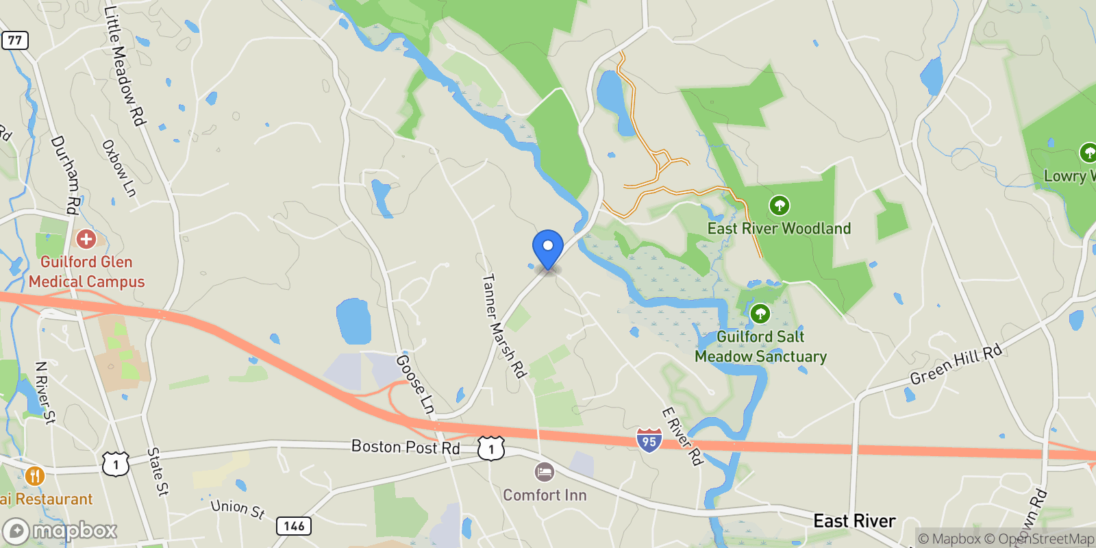 Map showing 333 Clapboard Hill Road, Guilford, CT 06437, Guilford, Connecticut, United States.