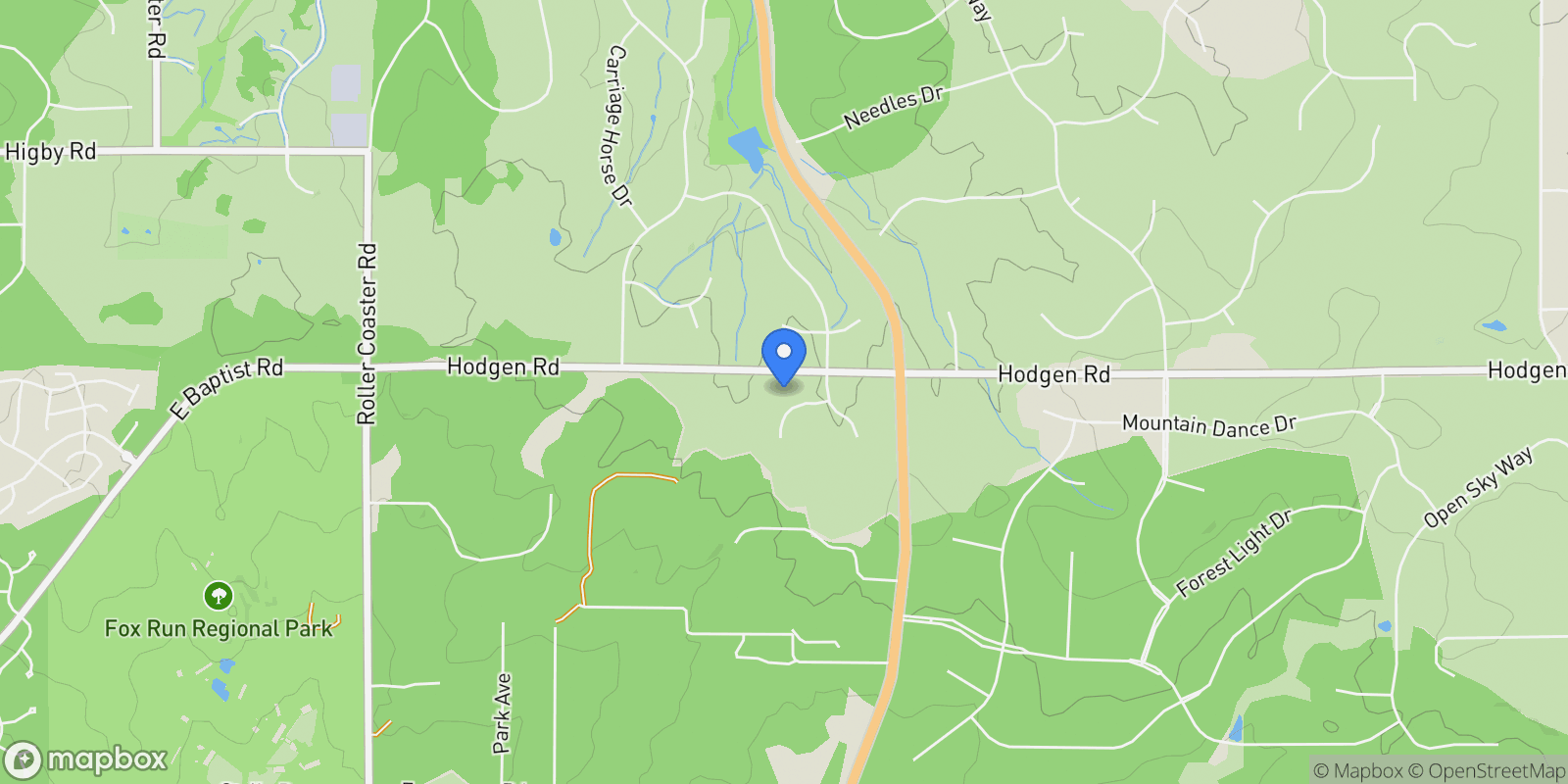 Map showing 3370 Bark Tree Trail , Colorado Springs, CO 80921, Colorado Springs, Colorado, United States.