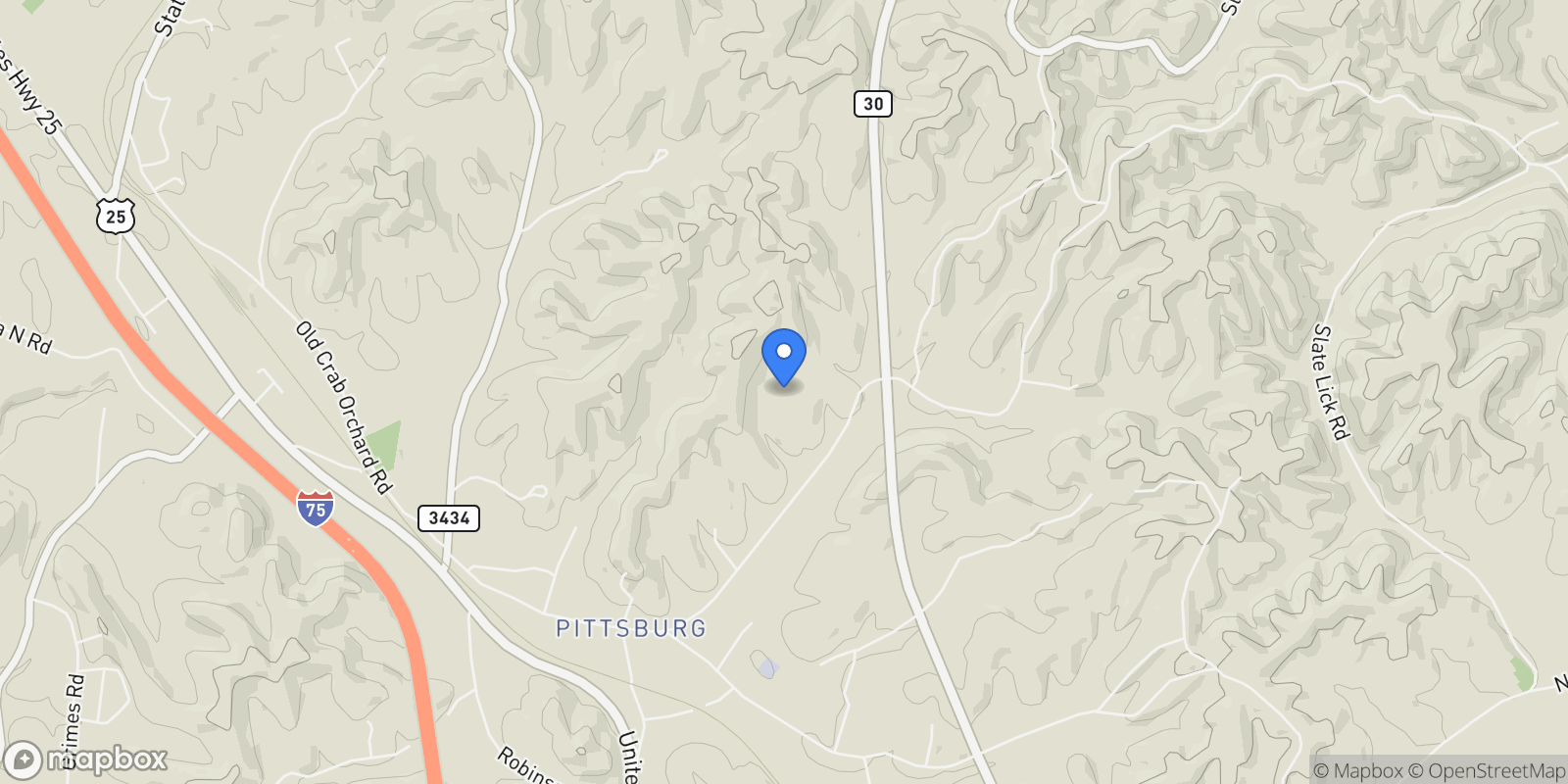 Map showing 71 Eagle Lane Tract 9, London, KY 40741, London, Kentucky, United States.