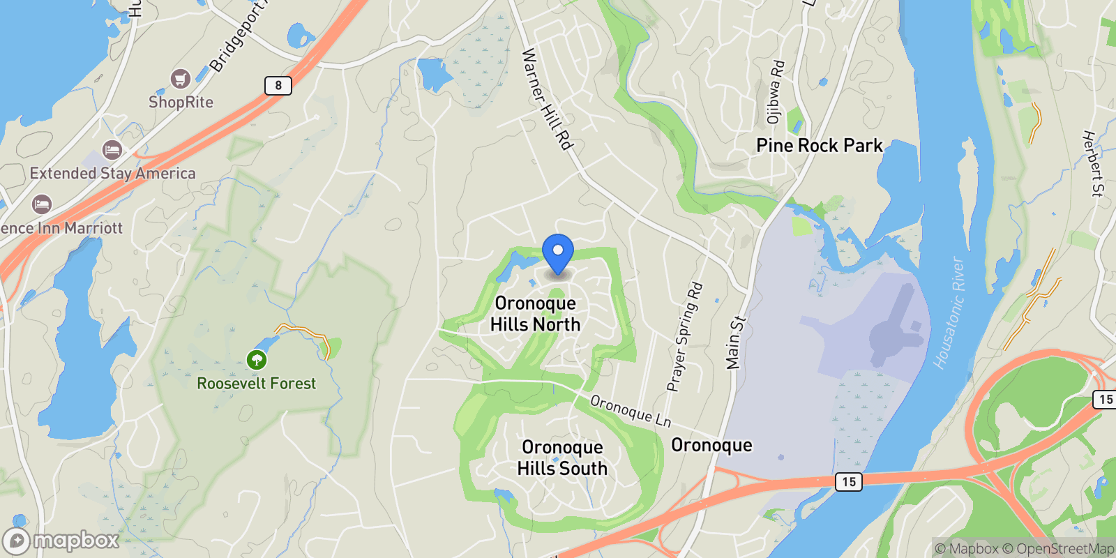 Map showing 543 North Trail B, Stratford, CT 06614, Stratford, Connecticut, United States.