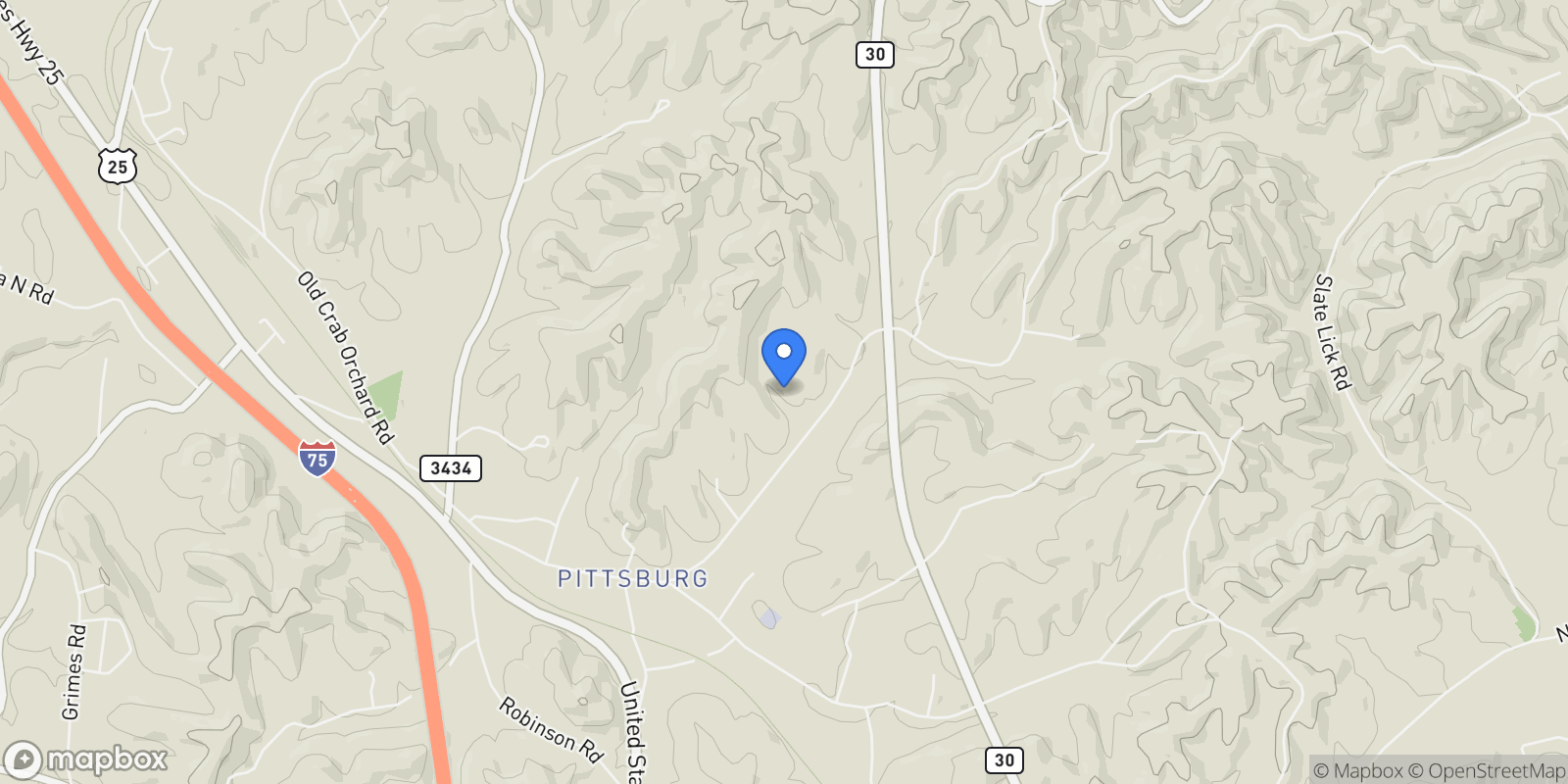 Map showing 165 Pittsburg Landing Rd, London, KY 40741, London, Kentucky, United States.