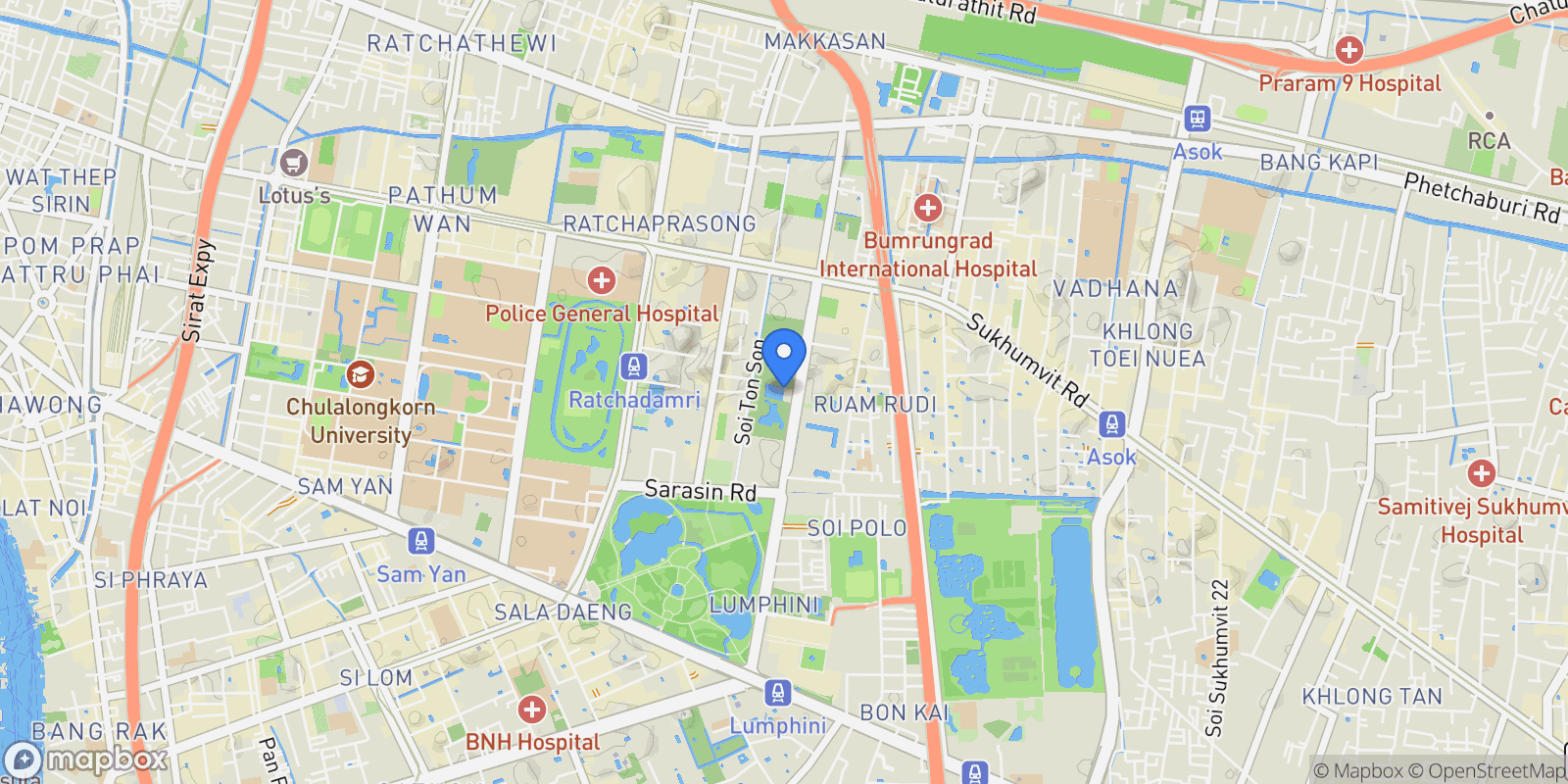 Map showing Bangkok,, Bangkok, Bangkok, Thailand.
