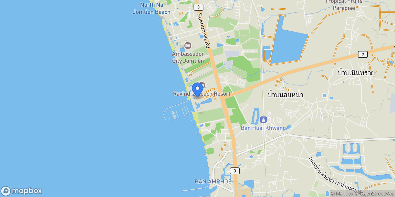 Map showing Chonburi,, Sattahip, Chon Buri, Thailand.